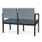 Lesro Lenox 2 Seat Tandem Seating W/ Arm, 44 in W 26 in L 31.5 in H LW2103 - alternate 2